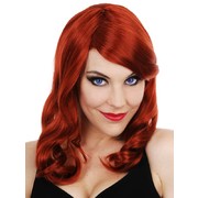 Scarlett Long Auburn Wig with Side Fringe Pk 1