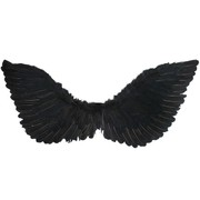 Black Medium Up Feather Wings (50cm x 40cm) Pk 1