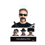 Black Handlebar Fake Moustache Pk 1