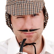 Black Inspector Moustache Pk 1 (Moustache Only)