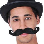 Black Ringmaster Moustache Pk 1 