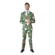 Adult Green Santa Elves Suit Costume Mens X Large