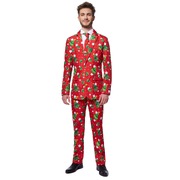 Adult Red Christmas Tree Suit Costume Mens XX Large