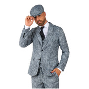 Adult 1920's Gangster Grey Suit Costume Mens Medium
