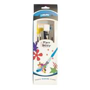 Professional Face & Body Paint Brush Set Pk 4 
