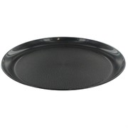 Black Plastic Plates - 18cm Pk1 