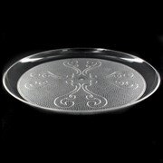 Clear Plastic Plates - Large 22cm Scroll Design Pk 10 