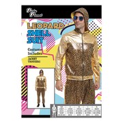Adult Mens 80's Leopard Print Shell Suit Costume (Large)
