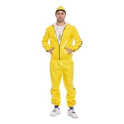 Adult 1990s Yellow Hip Hop Rapper Costume Mens Medium