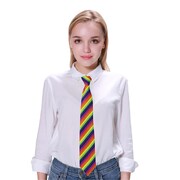 Rainbow Satin Neck Tie