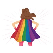 Rainbow Costume Cape 150cm