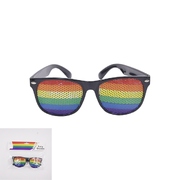 Black Party Glasses with Rainbow Lenses