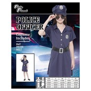 Child Police Officer Girl Costume (Large, 7-8 Yrs)