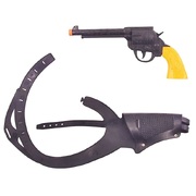 Child Black Police Shoulder Holster with Gun