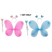 Child Pink or Blue Butterfly Costume Set (3 Pieces)
