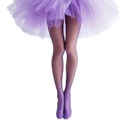 Purple Fishnet Stockings One Size