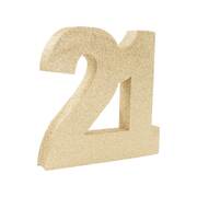 Champagne Gold 21st Birthday Number Table Decoration
