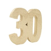 Champagne Gold 30th Birthday Number Table Decoration