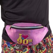 Pink Iridescent I Love The 90's Costume Bum Bag