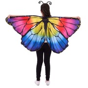 Child Rainbow Butterfly Wings Cape & Headband Costume Set