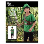 Child Wood Elf Costume with Hat & Boot Covers | Size XXL 10–12 Years Fantasy Dress Up