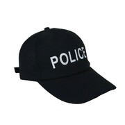 Black Police Cap Costume Hat