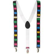 Adult 18th Birthday Novelty Suspenders Braces