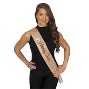 Birthday Queen Rose Gold Glitter Sash