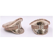 Rose Gold Sequin 18th Birthday Police Hat with Studs & Gems