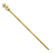Adjustable Gold Dollar Sign Cane with Diamantes 5 Piece | Adult Costume Accessory