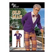 Adult Old Man Costume 2 Piece Set | Large Size Grandpa Fancy Dress Outfit