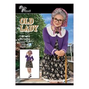 Adult Little Old Lady Costume Medium | 3 Piece Granny Dress Up Costume with Cardigan