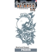 Tinsley Prison Skull and Roses Temporary FX Tattoo