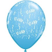 It's A Boy Pale Blue AOP Latex Balloons Pk 10