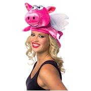 Plush Novelty Flying Pig Hat
