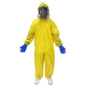Adult Toxic Hazmat Jumpsuit Costume | Hazardous Materials Costume with Mask & Gloves