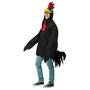 Adult Big Black Rooster Costume One Size Fits Most
