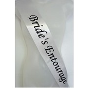 Bride's Entourage Silver Satin Sash Pk 1