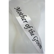 Mother of the Groom Silver Satin Sash Pk 1
