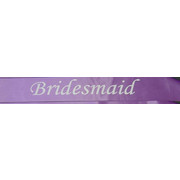 Bridesmaid Purple Satin Sash Pk 1