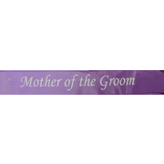 Mother of the Groom Purple Satin Sash Pk 1