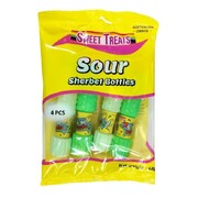Sour Sherbet Bottles Lollies Pk 4 64gm