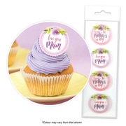 Mother's Day Edible Wafer Cake Toppers (Pk 16)