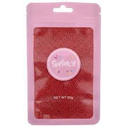 Edible Red Sugar Balls 2mm Cake Sprinkles 60g