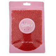 Sprink'd Red Jimmies Edible Cake Sprinkles 500g