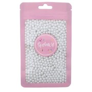 Edible White Sugar Balls Pearls 4mm Cake Sprinkles 60g