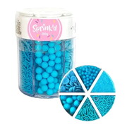 Bright Blue Edible Cake Sprinkles 6 Styles 200g