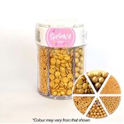 Metallic Gold Mixed Cake Sprinkles 6 Styles (200g)