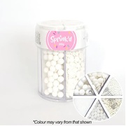 White Mixed Edible Cake Sprinkles 6 Styles (200g)