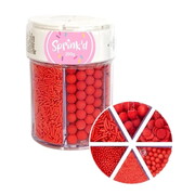 Red Edible Cake Sprinkles 6 Styles 200g